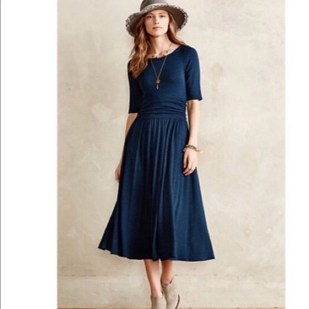 Anthropologie Ribbed Knit Midi Dress
